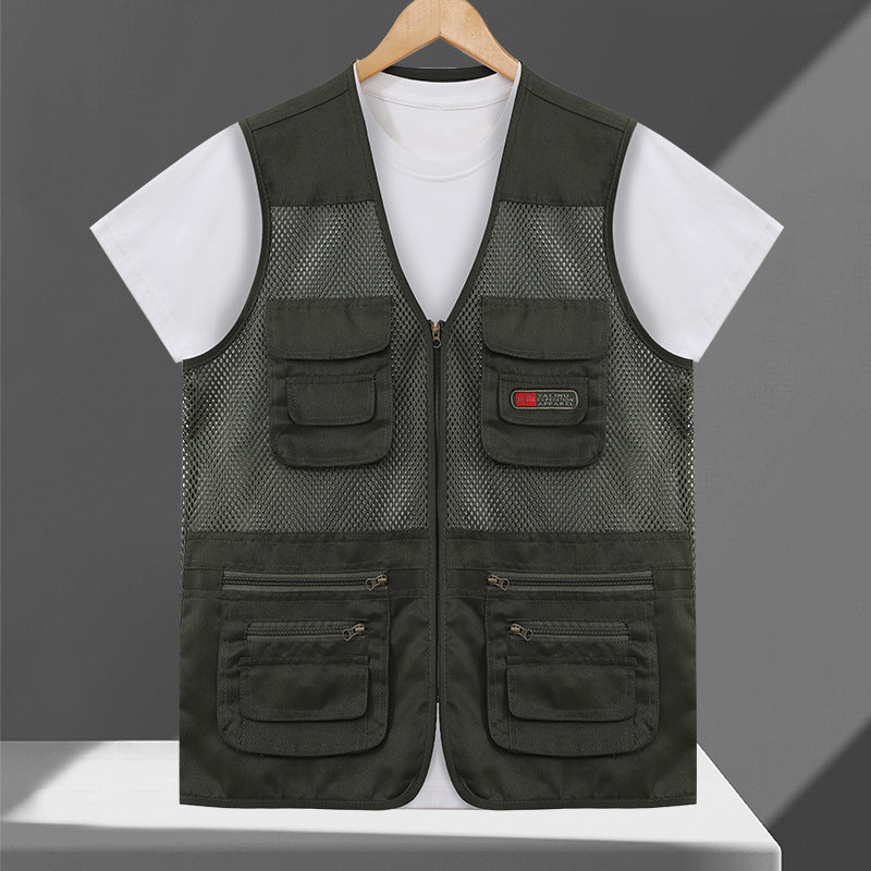 👕📢 Chaleco funcional de alta calidad con múltiples bolsillos para actividades casuales al aire libre 【XL-4XL】