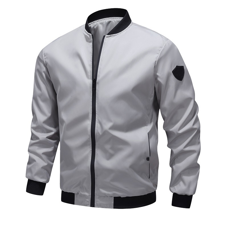 🚀🧥【50% zľava 🔥】【M–6XL】Pánska ležérna jednofarebná bomber bunda, plus veľkosť