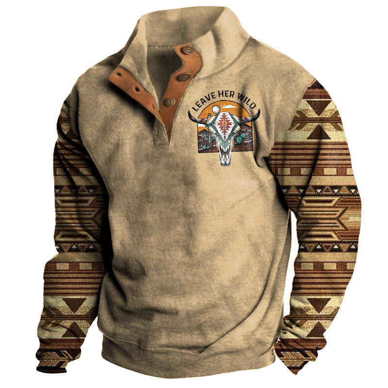🔥🔥【S-3XL】 neformálna retro módna 3D tlač pánske s dlhými rukávmi