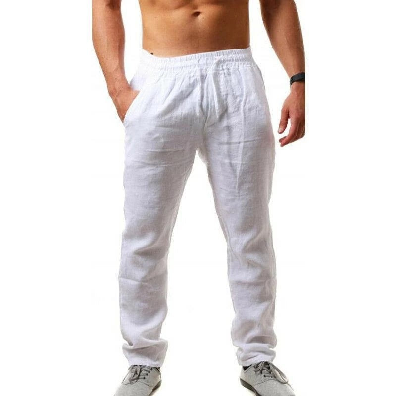 💥【Časovo obmedzená ponuka】👖【S-4XL】2025 nové letné pánske voľné, priedušné a pohodlné ležérne tepláky z bavlny a ľanu