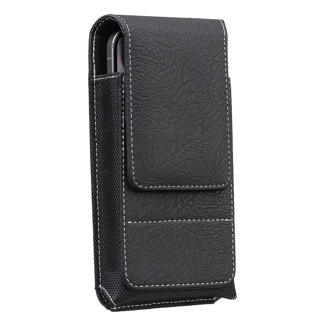 ⚡ Gran descuento | Funda de cuero para móvil con clip para cinturón, cierre magnético y ranura para tarjetas