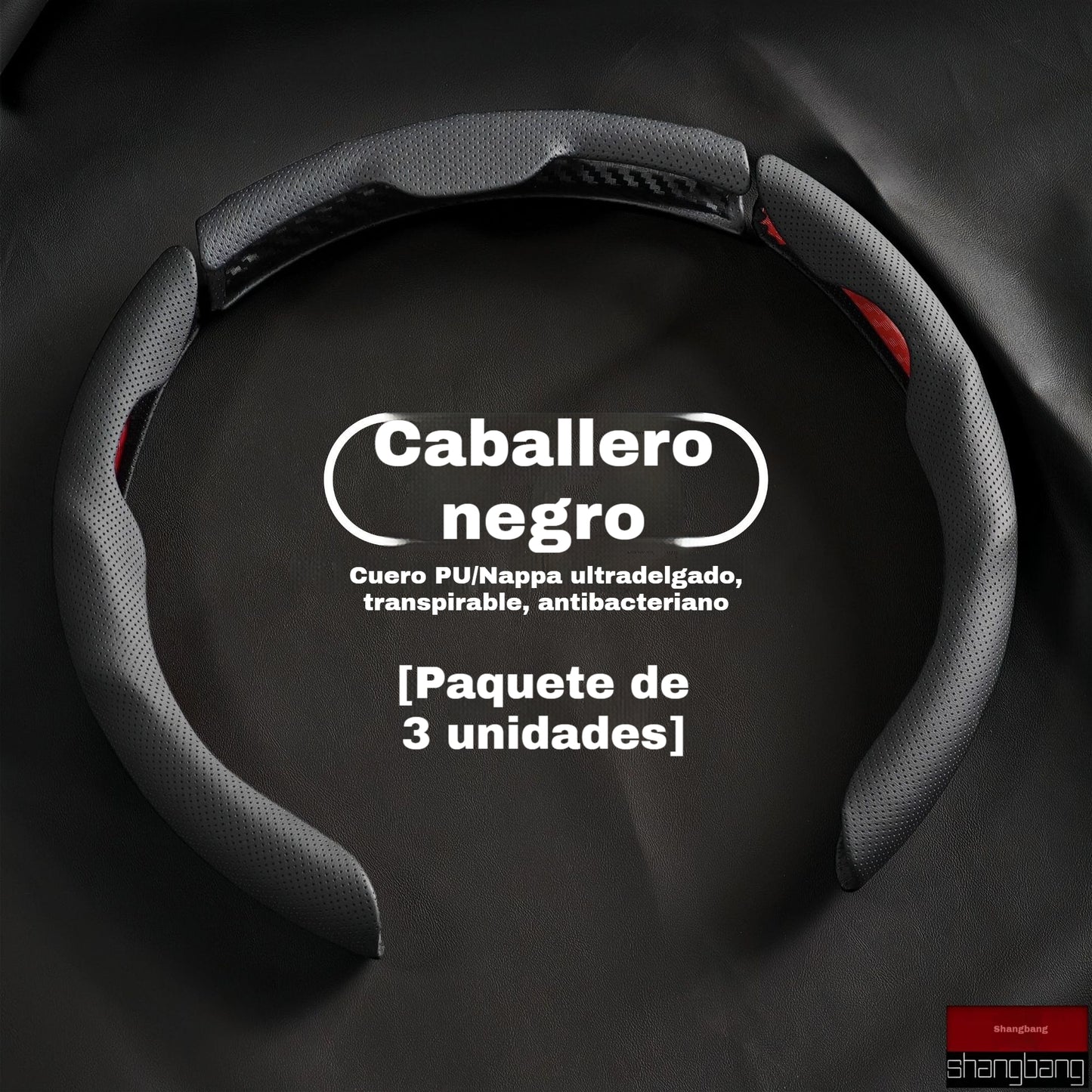 🚗 Funda de cuero para volante de coche, adecuada para todas las estaciones, antideslizante, absorbente del sudor y resistente al desgaste.