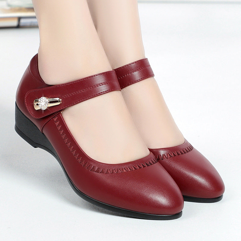 🏆👡【35-41】Piele moale, talpă moale, toc plat, pantofi din piele antiderapantă - alegerea casual pentru femei