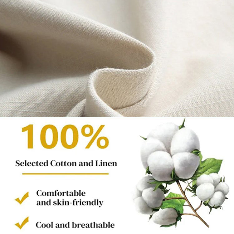 【45% OFF】【S-4XL】Módne dvojdielne nepravidelné bavlnené šaty s výstrihom do V