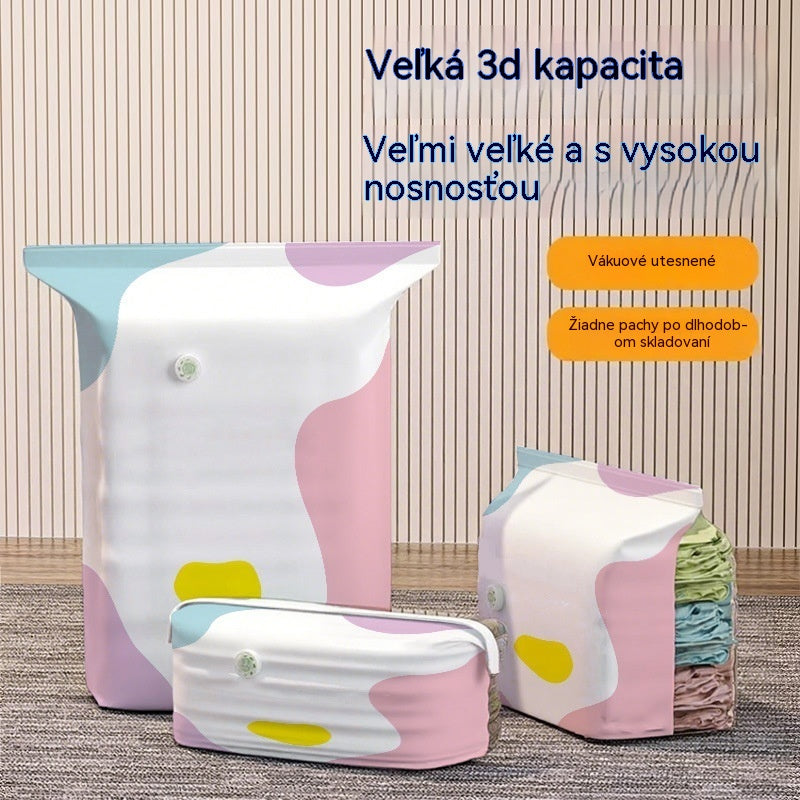 🧳【Vystužená 5-dielna sada】💨 Samokompresné vákuové úložné vrecká, opakovane použiteľné