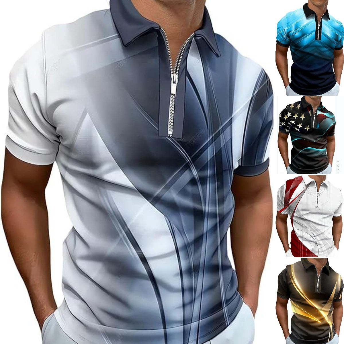 👍👍Ofertă mare 【S-6XL】 😎2025 Tricou polo bărbătesc cu mânecă scurtă, ușor și respirabil