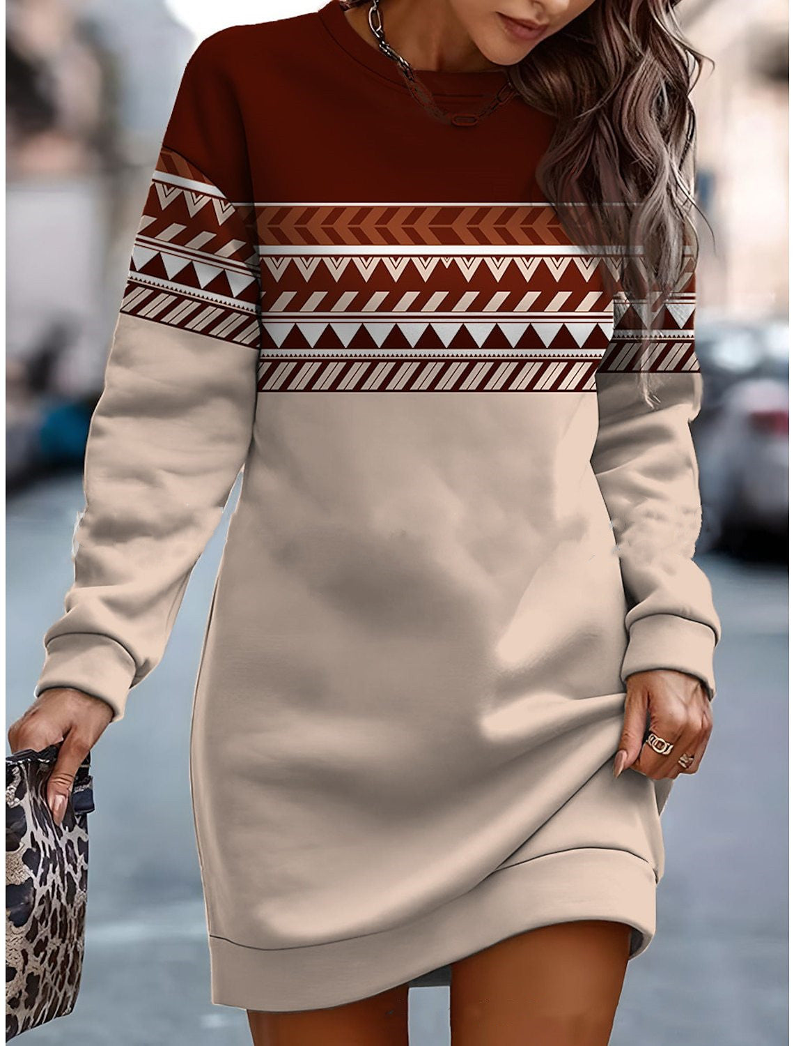 🔥【S-3XL】Nové jarné šaty s okrúhlym výstrihom 2025 3904302