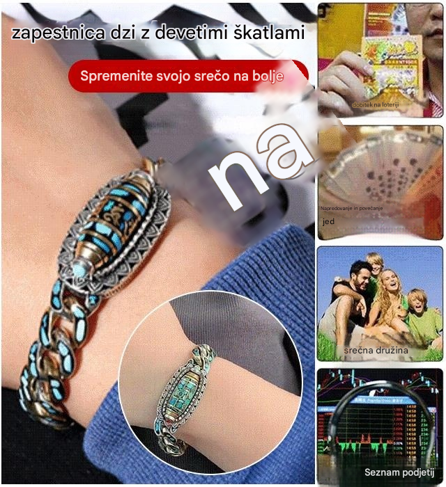 🔥Kupite 1, dobite 1 gratis, dva izdelka v enem!✨ Starinska zapestnica iz srebra 925, okrašena s turkiznimi mantrami in šestmestno številko, vključuje prenosno perlo.