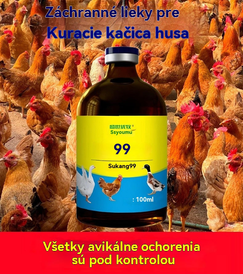 🔥【Kúpte 1 a získajte 3 zdarma】💊 Silný prípravok na vtáčiu chrípku 🐓🦆🕊️ – účinná liečba kašľa, hnačky a nechutenstva u hydiny (100 ml)