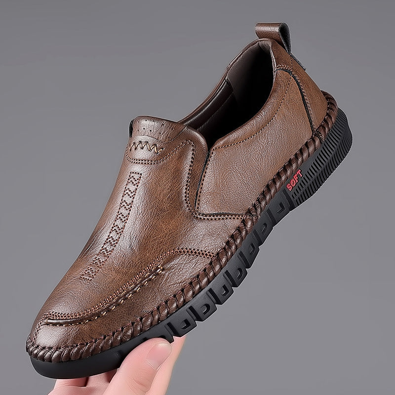🏆👞【39-44】Zapatillas deportivas casuales para hombre 2025, fabricadas en piel auténtica, con suela suave, antideslizantes, transpirables