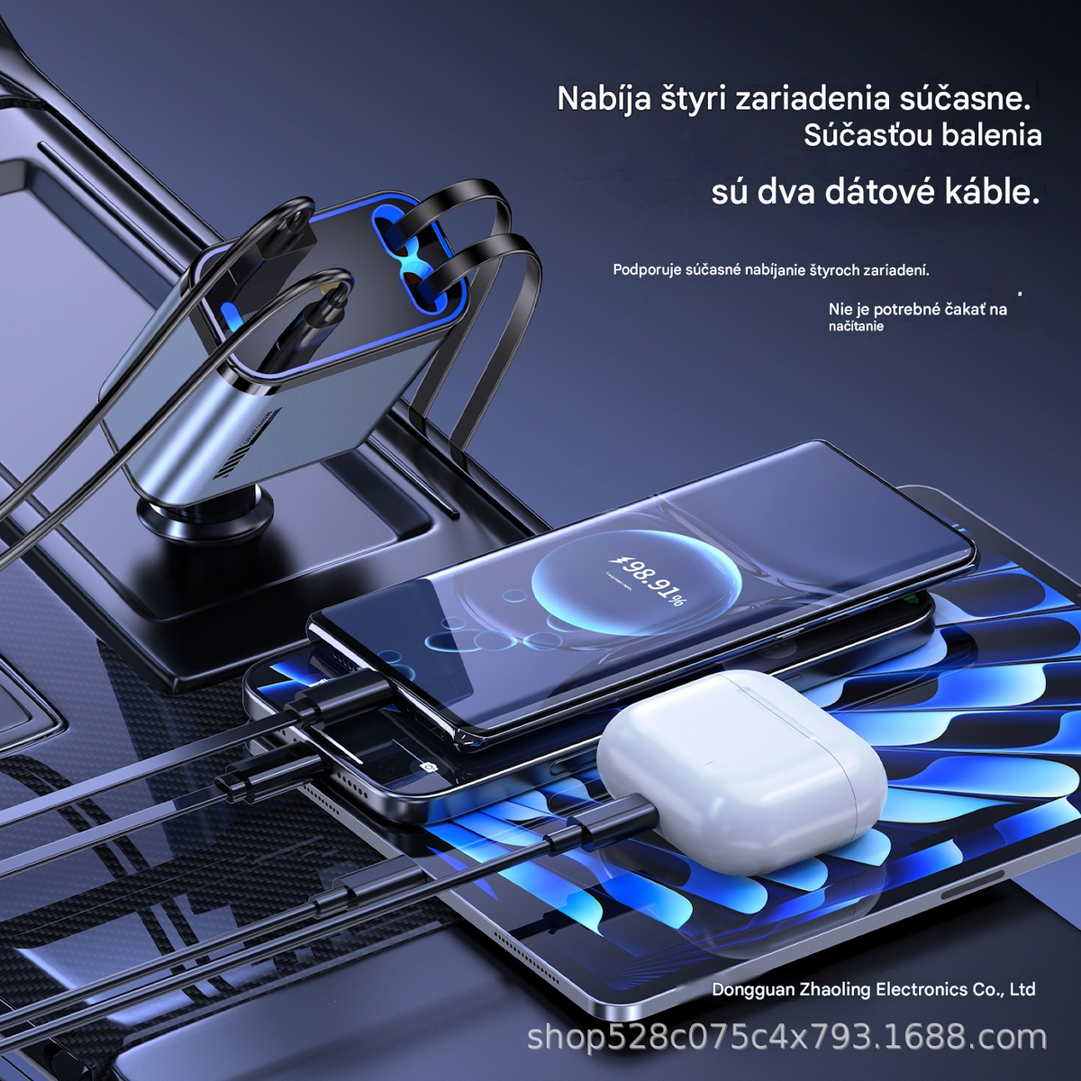 ⚡✨ Ultrarýchla nabíjačka do auta: Dva výsuvné porty USB-C s ambientným osvetlením Starlight a inteligentnou bezpečnostnou ochranou 🚗💫