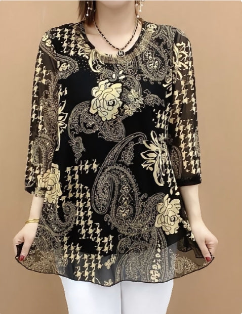 💟【Reducere 49%】【XL-6XL】🌼 Tricou nou pentru femei de vară pentru 2025, lejer și elastic, casual și confortabil