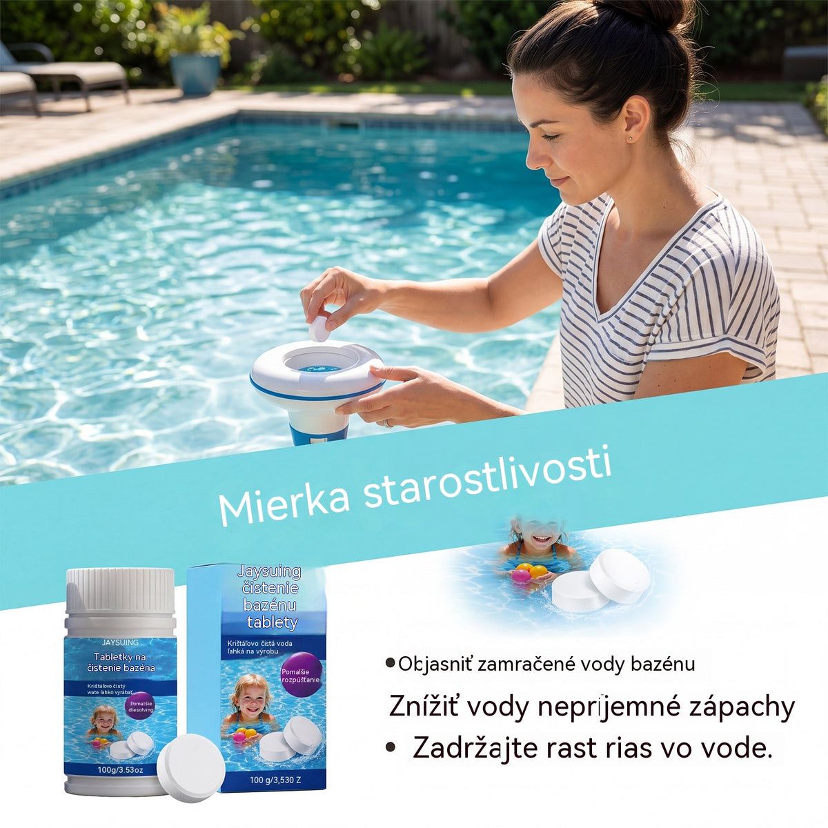 🔥Kúpte 1 a získajte 1 zadarmo (2 fľaše) šumivé tablety na čistenie bazénov