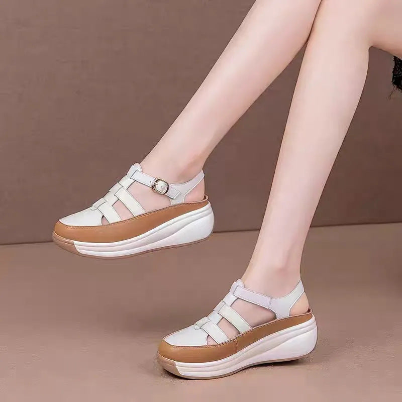🎁✨【35-40】Sandale casual de vară pentru femei, stil nou 2025, talpă moale antiderapantă, vârf rotund care nu strânge picioarele, confortabile și respirabile
