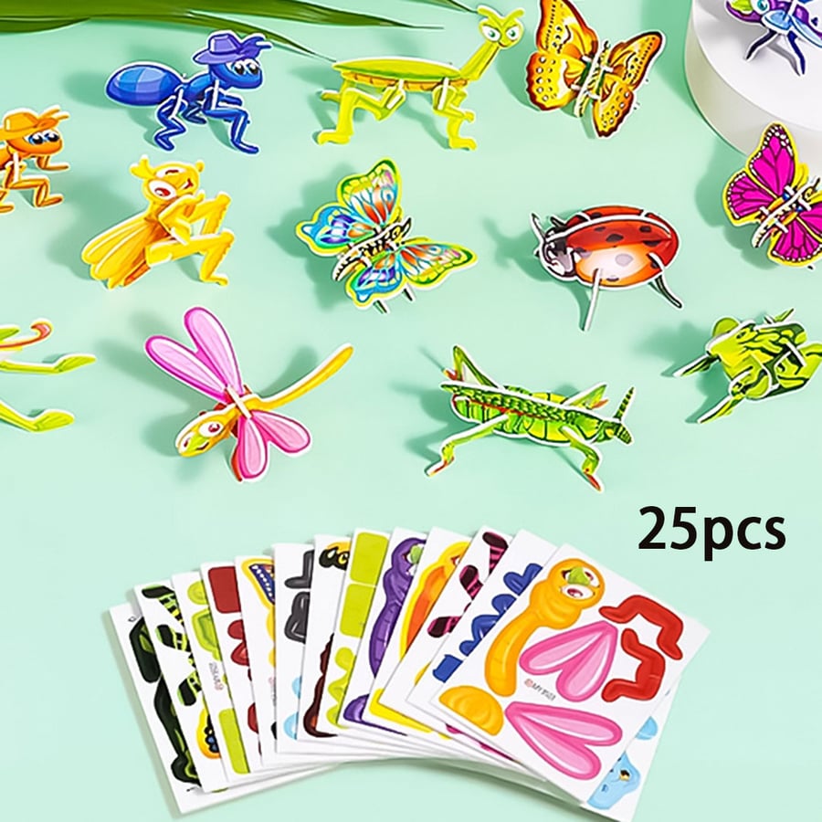 🦋✈️🎄Ručne vyrobené puzzle DIY hračky-kreslené 3D 3D puzzle 3817384