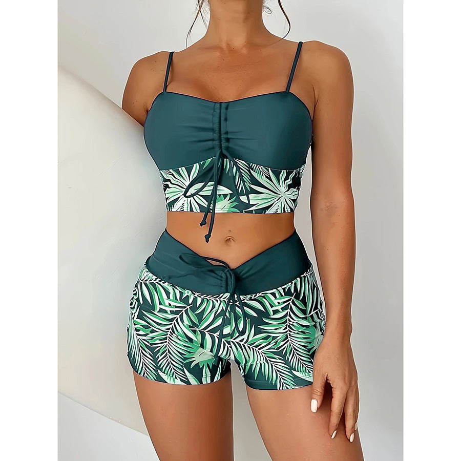 🏊♀️【Horúce nové produkty】【S-2XL】Dámske módne dvojdielne plavky s retro potlačou, pohodlné