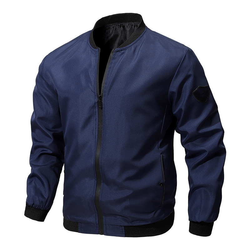 🚀🧥【50% zľava 🔥】【M–6XL】Pánska ležérna jednofarebná bomber bunda, plus veľkosť