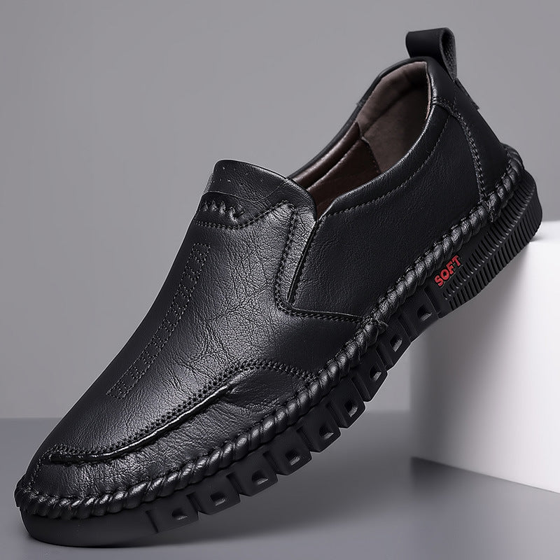 🏆👞【39-44】Zapatillas deportivas casuales para hombre 2025, fabricadas en piel auténtica, con suela suave, antideslizantes, transpirables
