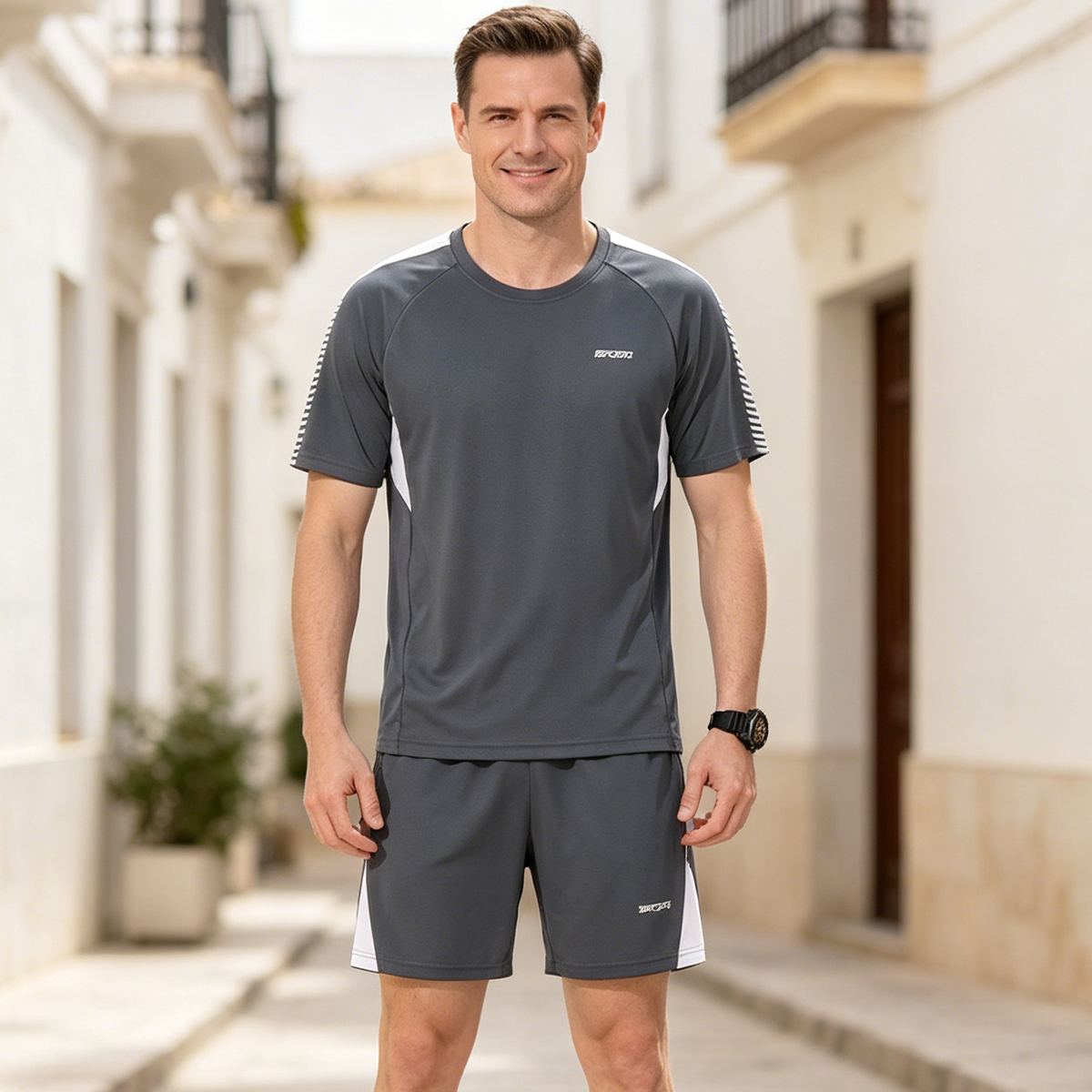【M-3XL】Conjunto deportivo informal de dos piezas para hombre, de secado rápido y cómodo, ideal para el verano.