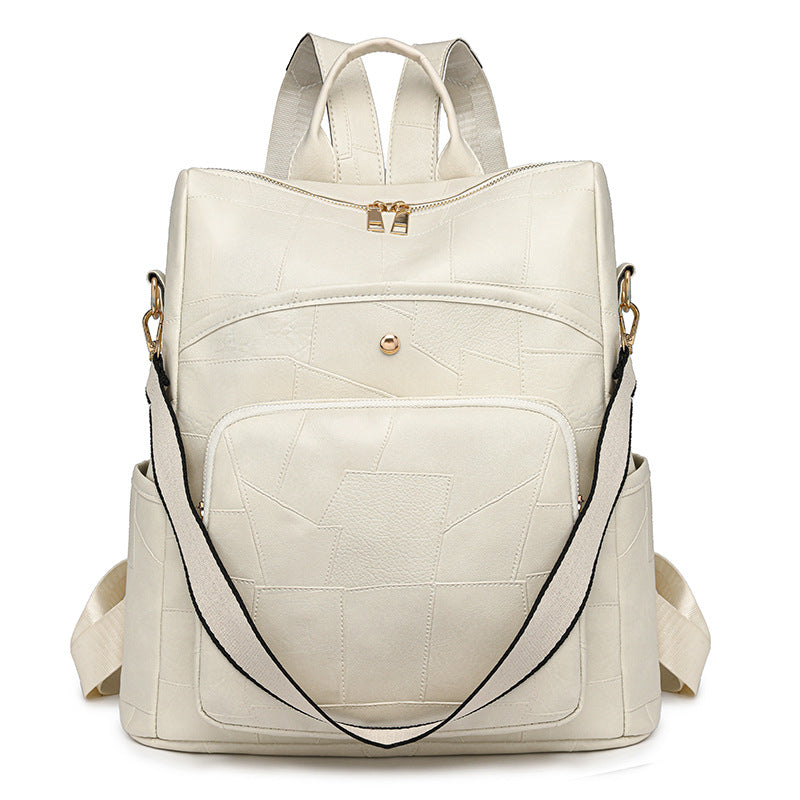 👛Reducere🌟Rucsac nou din piele, cu capacitate mare și design în carouri