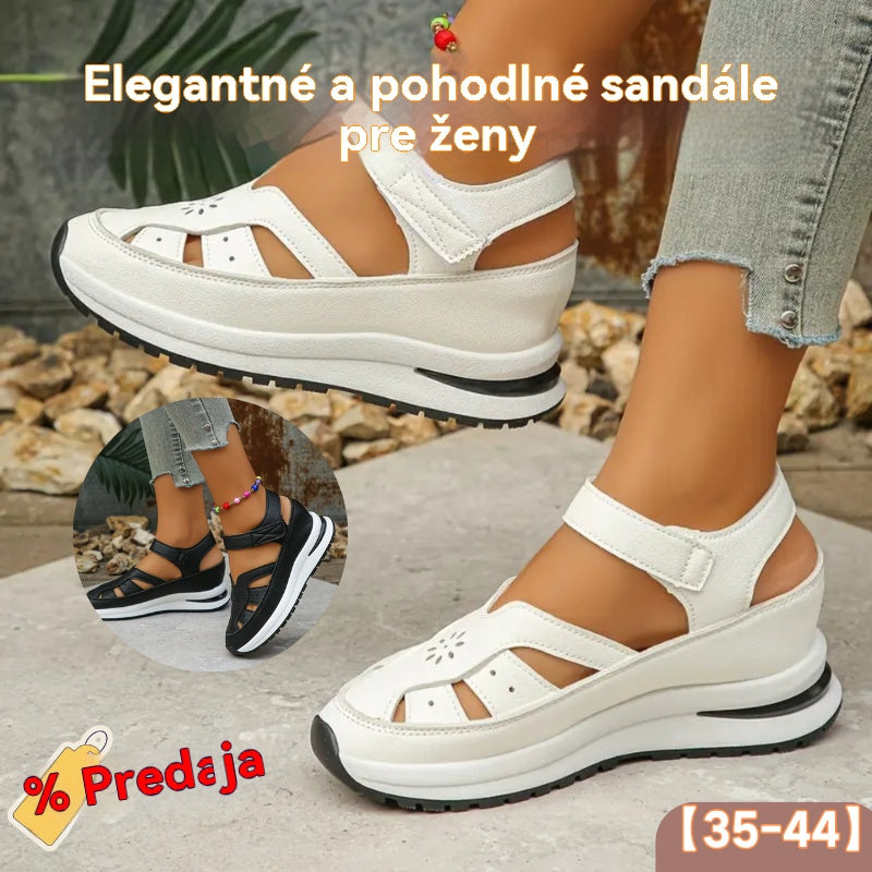 🔥【Cumpără 1, primești 1 gratis】🌸【35-44】Sandale confortabile de damă, la modă 2025, cu toc gol, confecționate din piele naturală.