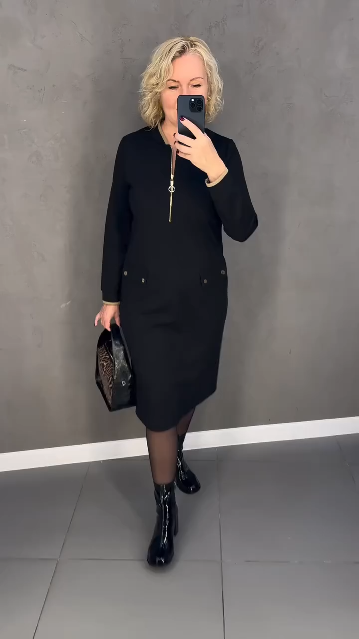 Rochie cu fermoar pentru femei, la modă, 2024, 3820067