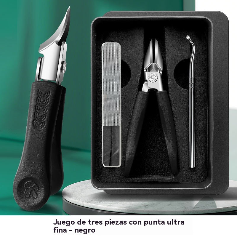 🔥 Cortaúñas antisalpicaduras con borde inclinado de 25° (juego de 3 piezas)