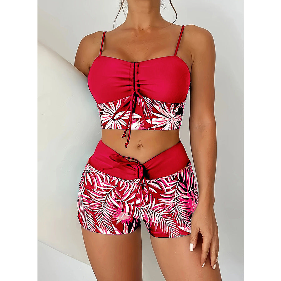 🏊♀️【Horúce nové produkty】【S-2XL】Dámske módne dvojdielne plavky s retro potlačou, pohodlné