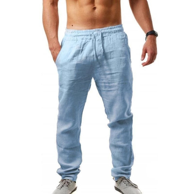 💥【Časovo obmedzená ponuka】👖【S-4XL】2025 nové letné pánske voľné, priedušné a pohodlné ležérne tepláky z bavlny a ľanu