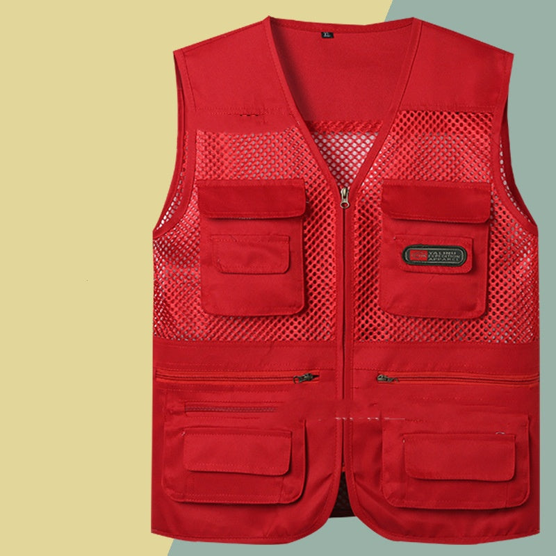 🔥🔥Ležérna funkčná vesta s viacerými vreckami, pohodlné a priedušné【XL-4XL】