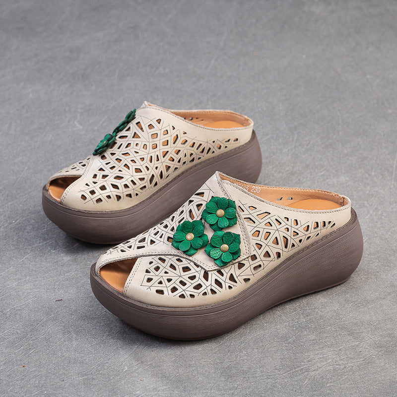 👡【35-40】Sandale noi retro cu talpă groasă și gură de pește din 2025, talpă moale, absorbție confortabilă a șocurilor, nu trebuie să simțiți oboseală la mers