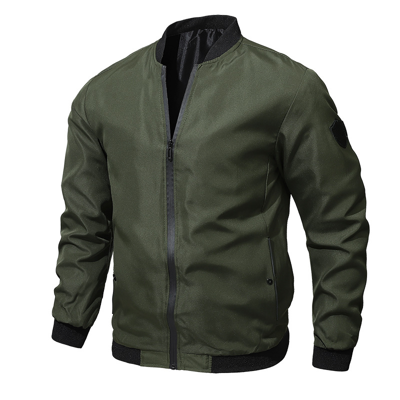 🚀🧥【50% zľava 🔥】【M–6XL】Pánska ležérna jednofarebná bomber bunda, plus veľkosť