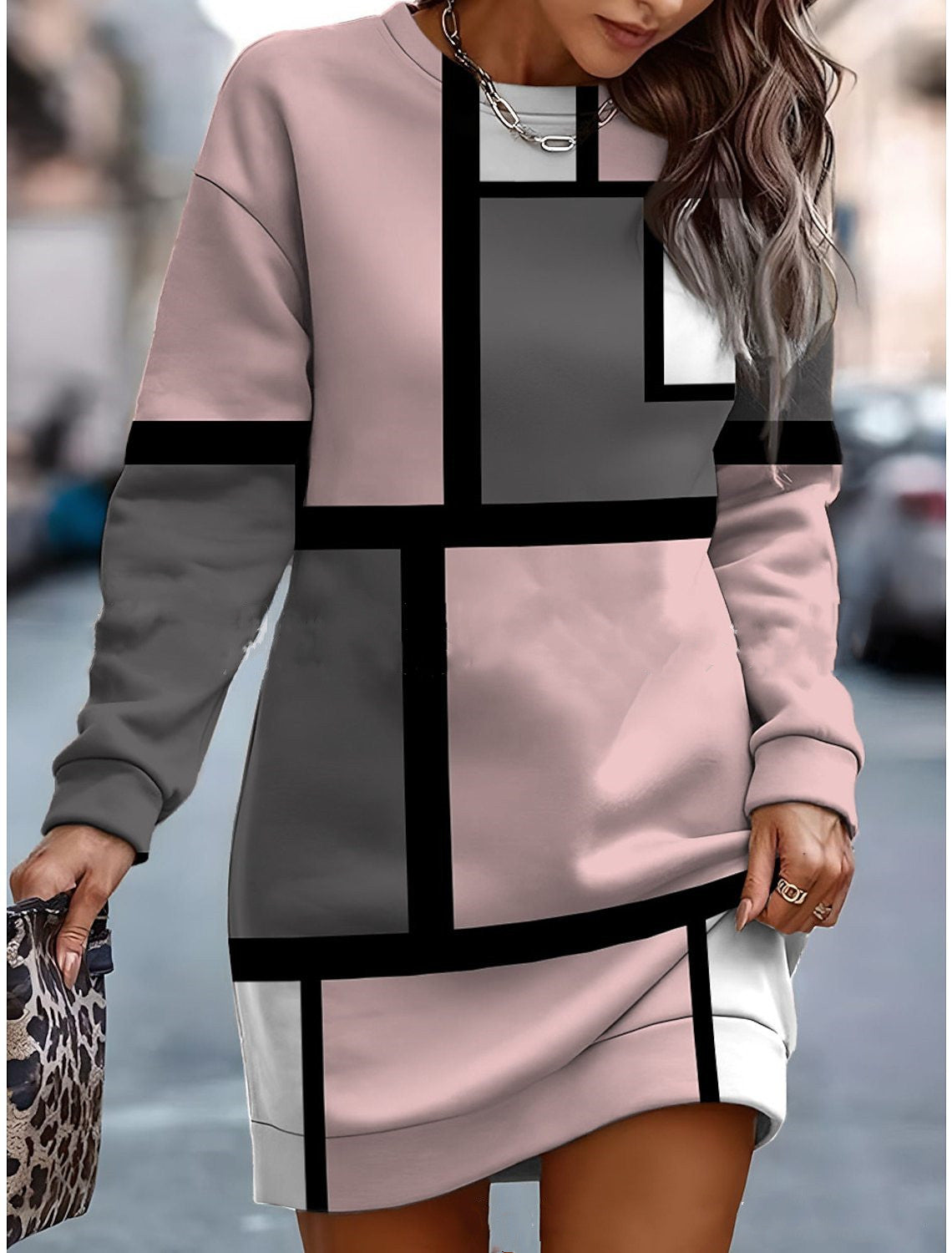 🔥【S-3XL】Nové jarné šaty s okrúhlym výstrihom 2025 3904302