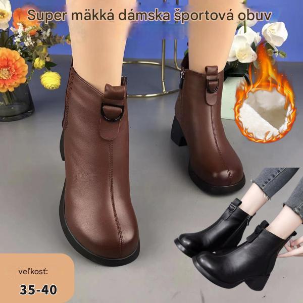 【35-40】Ručne vyrobené talianske nešmykľavé dámske topánky z prírodnej kože