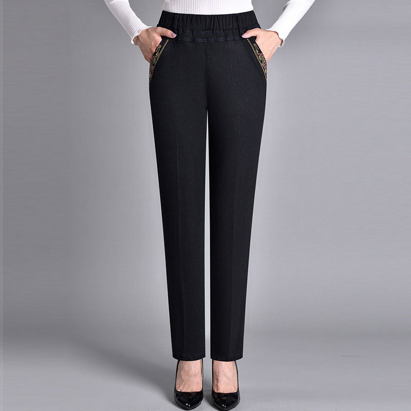 🔥【Cumpără 1, primești 1 gratuit】【XL-5XL】2025 Blugi casual drepti elastici pentru femei