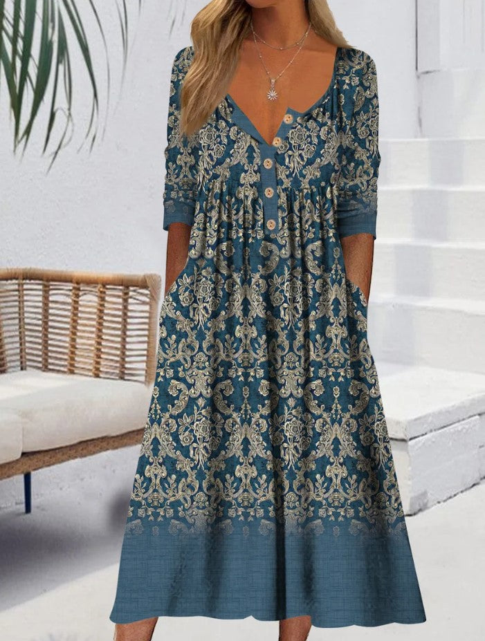 ✨👗【S-3XL】Výpredaj letných šiat 2025 s potlačou a vreckami