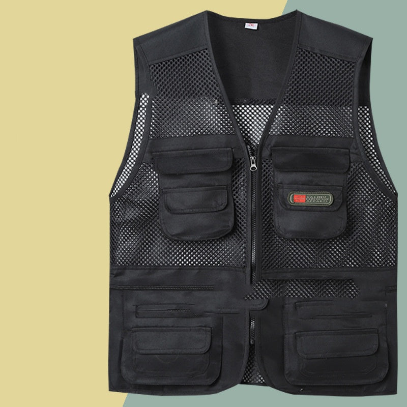 🔥🔥Ležérna funkčná vesta s viacerými vreckami, pohodlné a priedušné【XL-4XL】