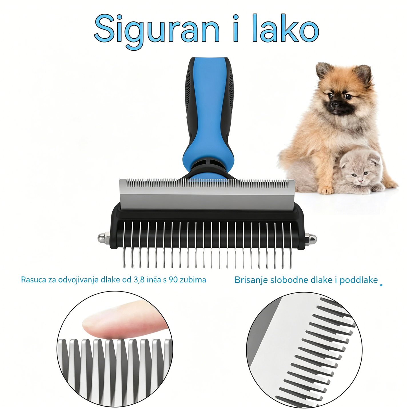 🐾 Profesionalni alat za uklanjanje mrtve dlake sa pasa i mačaka: nježan, učinkovit i dom bez dlaka ✨💖