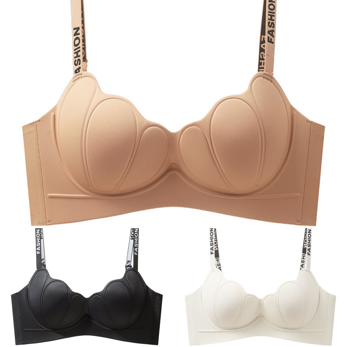 😍【3 kusy】Dámska push-up podprsenka bez oceľového krúžku, mäkká bavlna, pohodlná a priedušná❤️【40-85 ks】