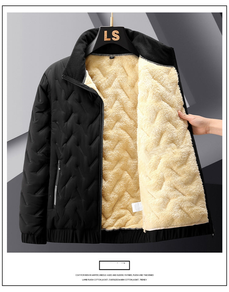 🔥【50% reducere】🔥【M-5XL】Jachetă de iarnă bărbătească din catifea, bumbac îngroșat, mărime mare 3840678