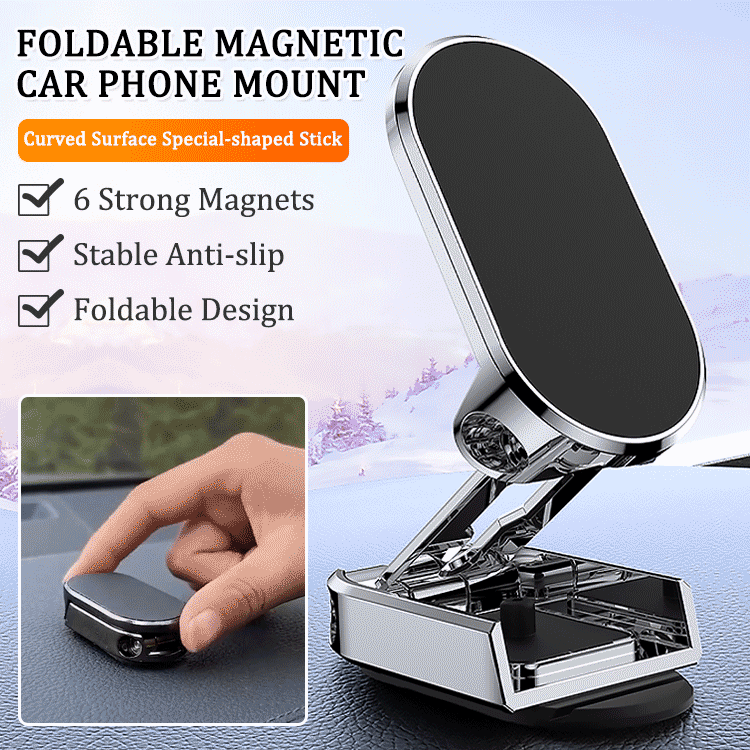 🔥🔥🚗Suport telefon mobil pliabil cu ventuză magnetică, rotativ la 360° 3740321