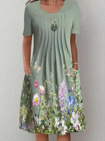 🌸🦋Nové dámské šaty s kulatým výstřihem a potiskem(S-3XL)3705260