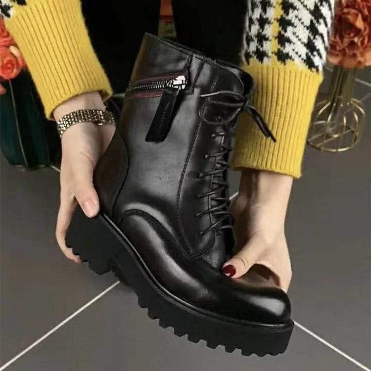 😍【35-40】Ghete Martin călduroase și antiderapante, cu talpă groasă și ghete de catifea 3817205
