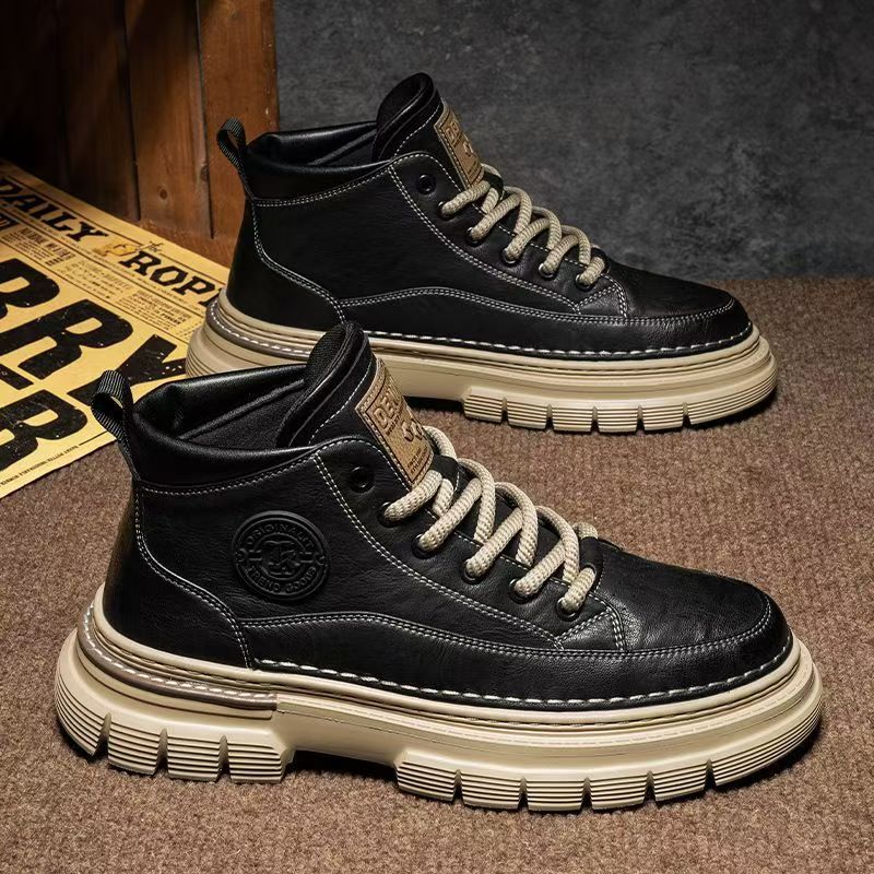 🍁⛄【39-44】✨Nové retro pánské martinské boty s vysokými podpatky na podzim a zimu v retro britském stylu