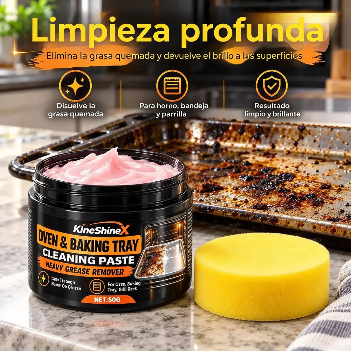🔥Compra 1, llévate otro gratis 🧽Pasta de limpieza de alta resistencia para eliminar grasa