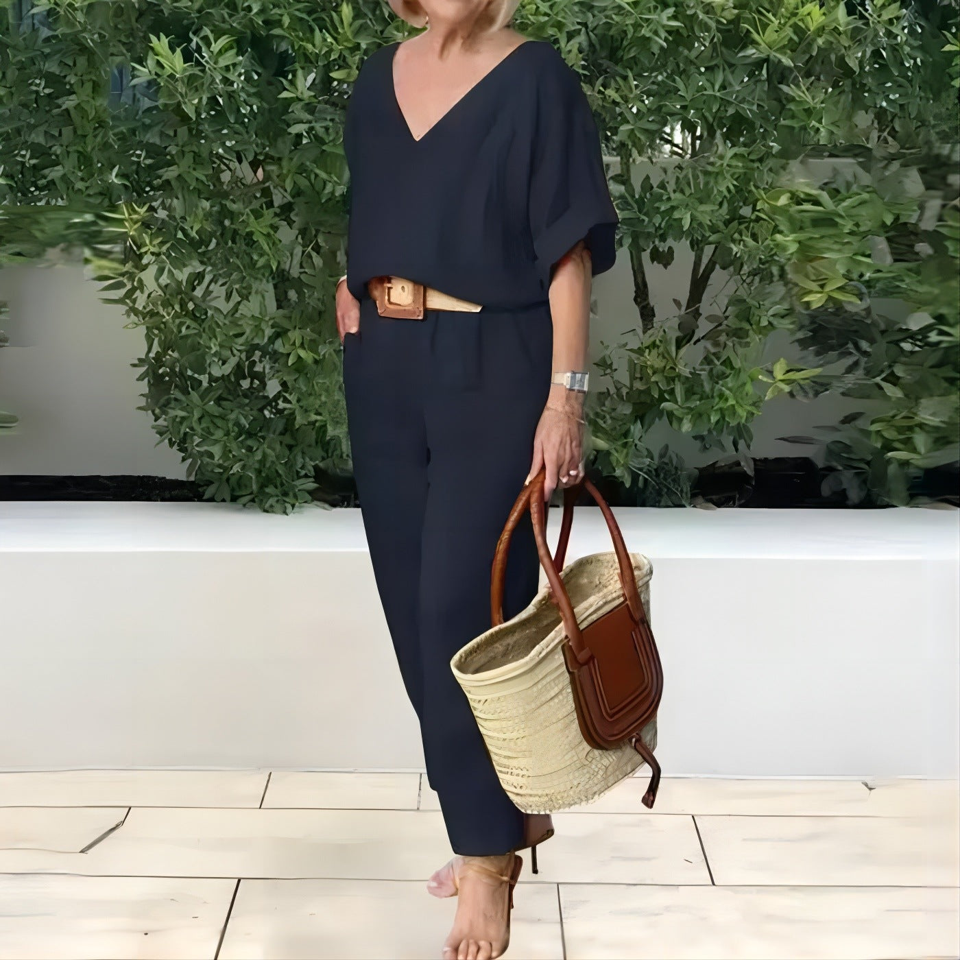 🔥🎉【50% de descuento✨】Conjunto de verano para mujer de algodón y lino transpirable: ligero y cómodo.