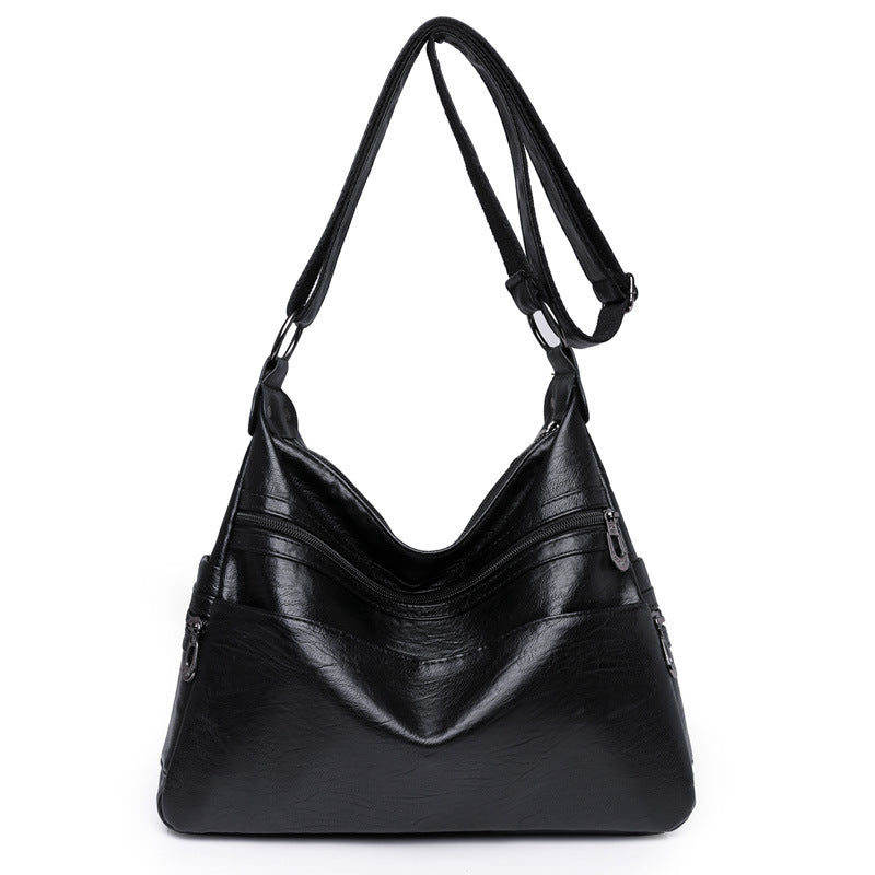 👜【Oferta por tiempo limitado】Nuevo bolso de hombro de piel suave de moda 2026, amplio, resistente al desgaste, piel auténtica