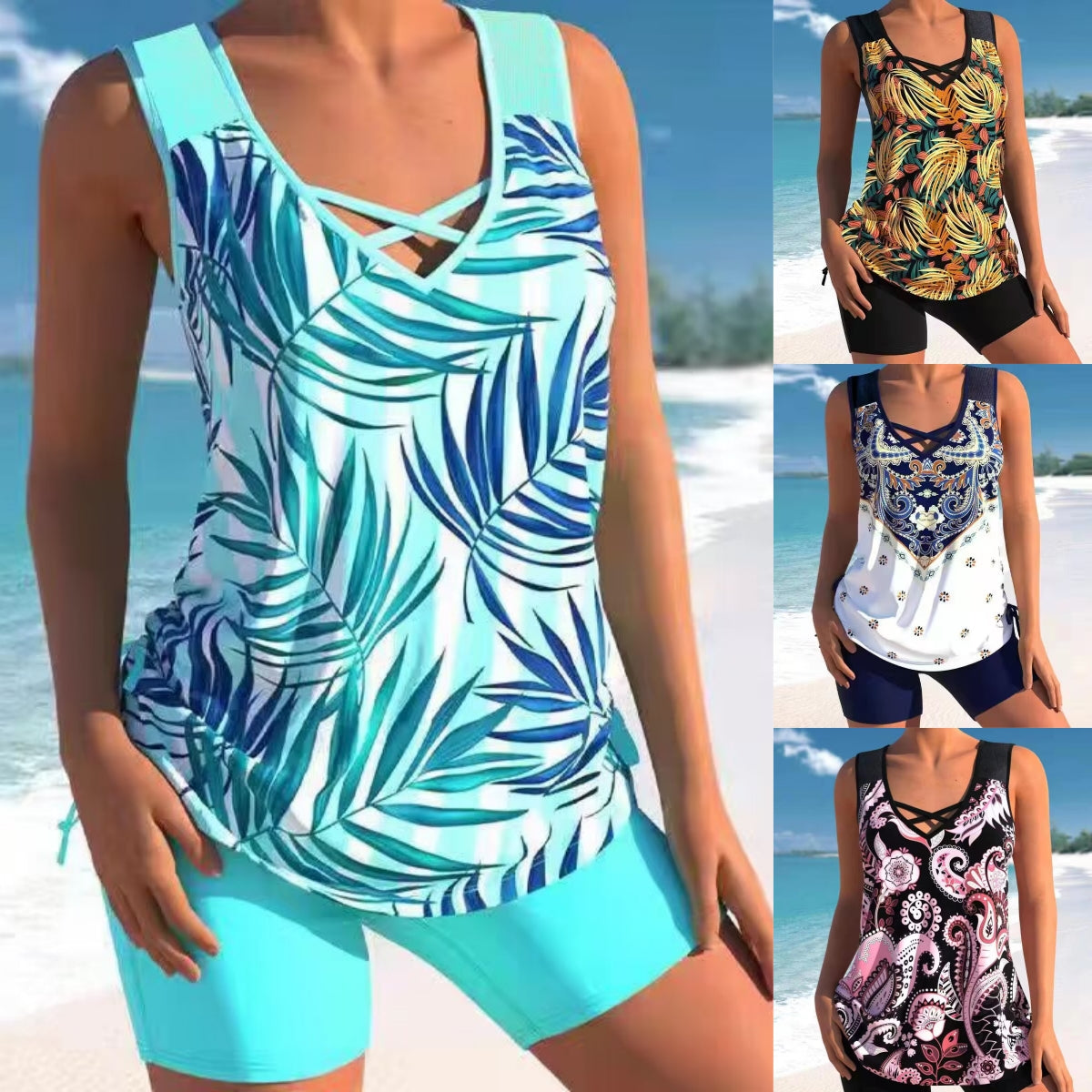 🌊【S-4XL】🩱 🌟Nové dámske módne plavky s potlačou 2025, veľké delené plavky Pohodlné a rýchloschnúce letné nevyhnutnosť