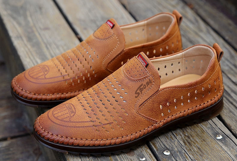 💙✨【39-44】 Pánske butikové neformálne outdoorové topánky, ručne vyrobená pravá koža, módne a priedušné, ležérne a ľahké