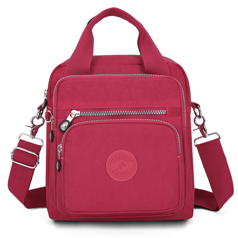【La modă și versatilă】🎒Geantă cu fermoar dublu, geantă de mână, geantă de umăr